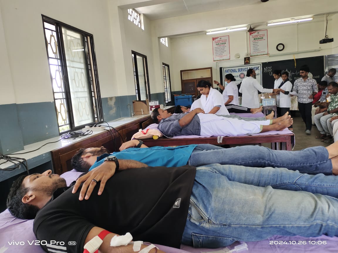 Blood donation camp conducted in our institution in connection with IMA